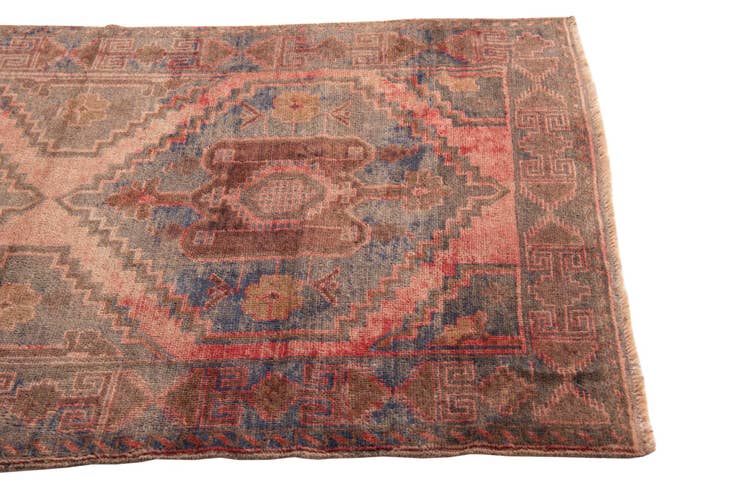 Detail image of 110cm x 195cm Hand Knotted Ultra Vintage Persian Wool Rug