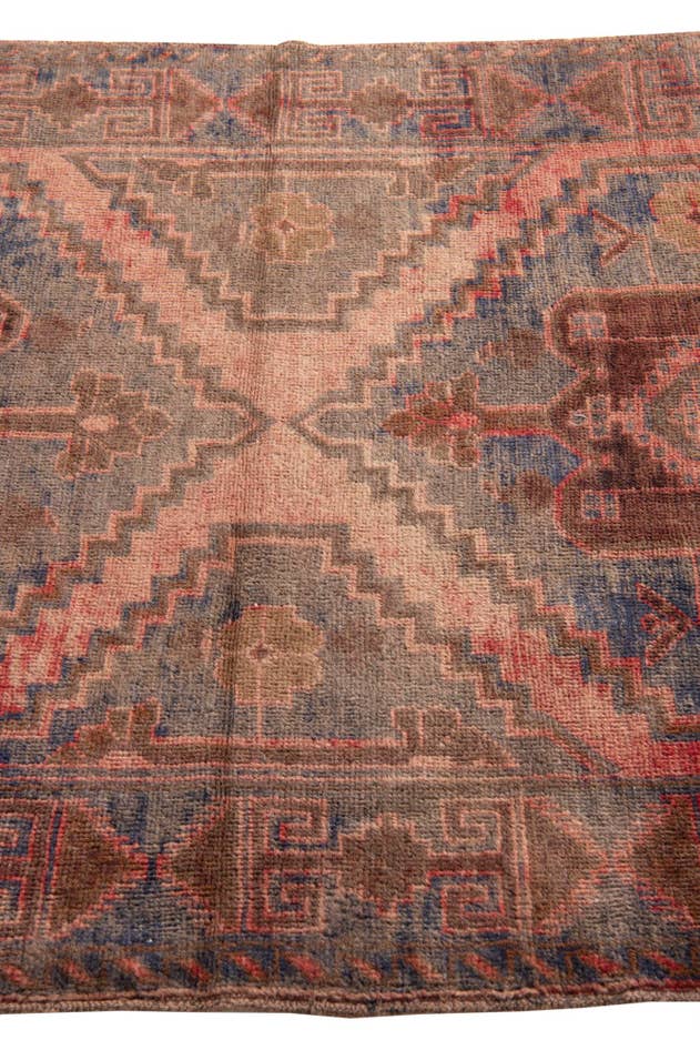 Detail image of 110cm x 195cm Hand Knotted Ultra Vintage Persian Wool Rug