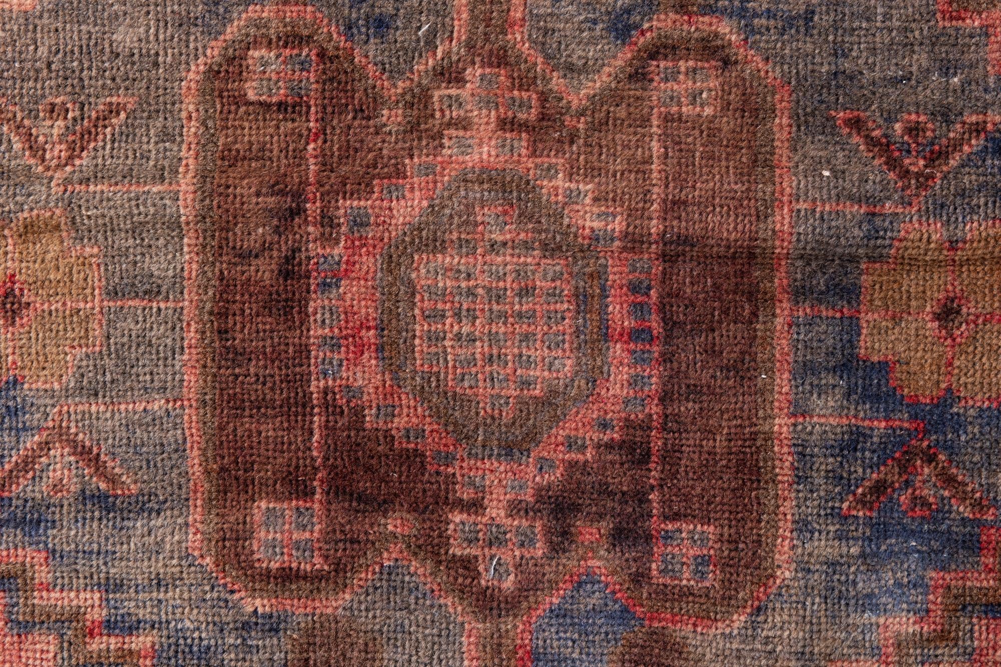 110cm x 195cm Hand Knotted Ultra Vintage Persian Wool Rug