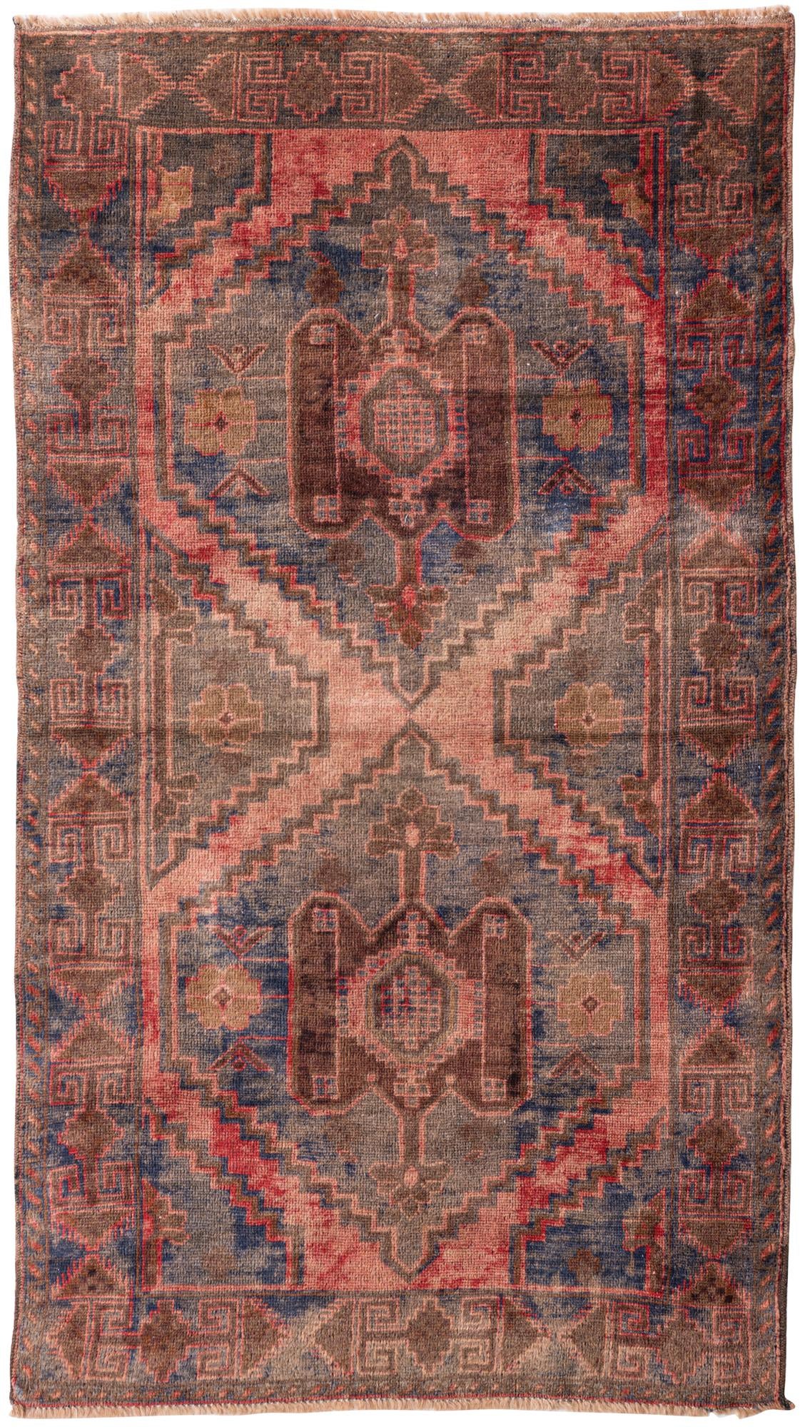 3' 8 x 6' 5 Hand Knotted Ultra Vintage Persian Wool Rug