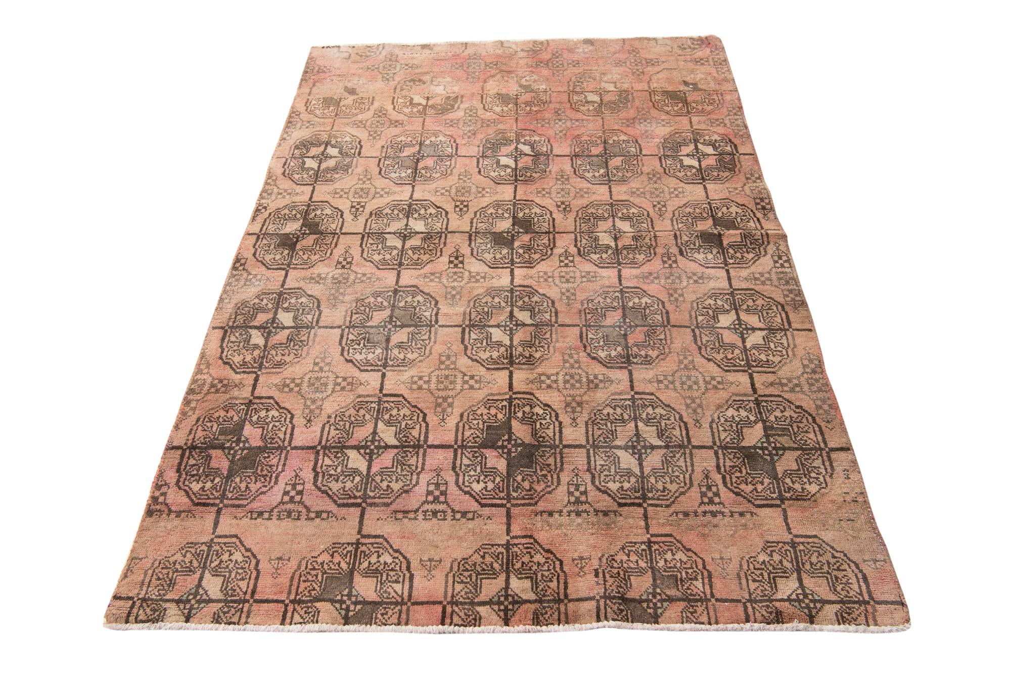 4' 6 x 6' 8 Hand Knotted Ultra Vintage Persian Wool Rug