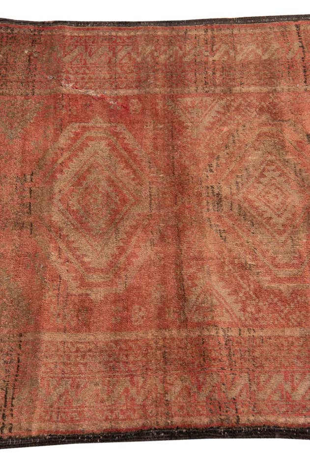 Detail image of 80cm x 145cm anudado a mano Ultra Vintage Alfombra Persa Lana