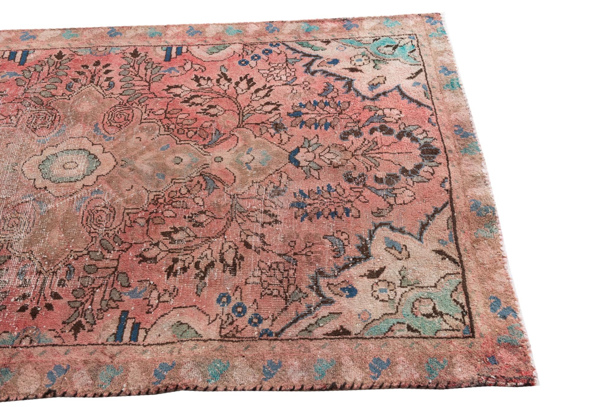 4' x 6' 3 Hand Knotted Ultra Vintage Persian Wool Rug