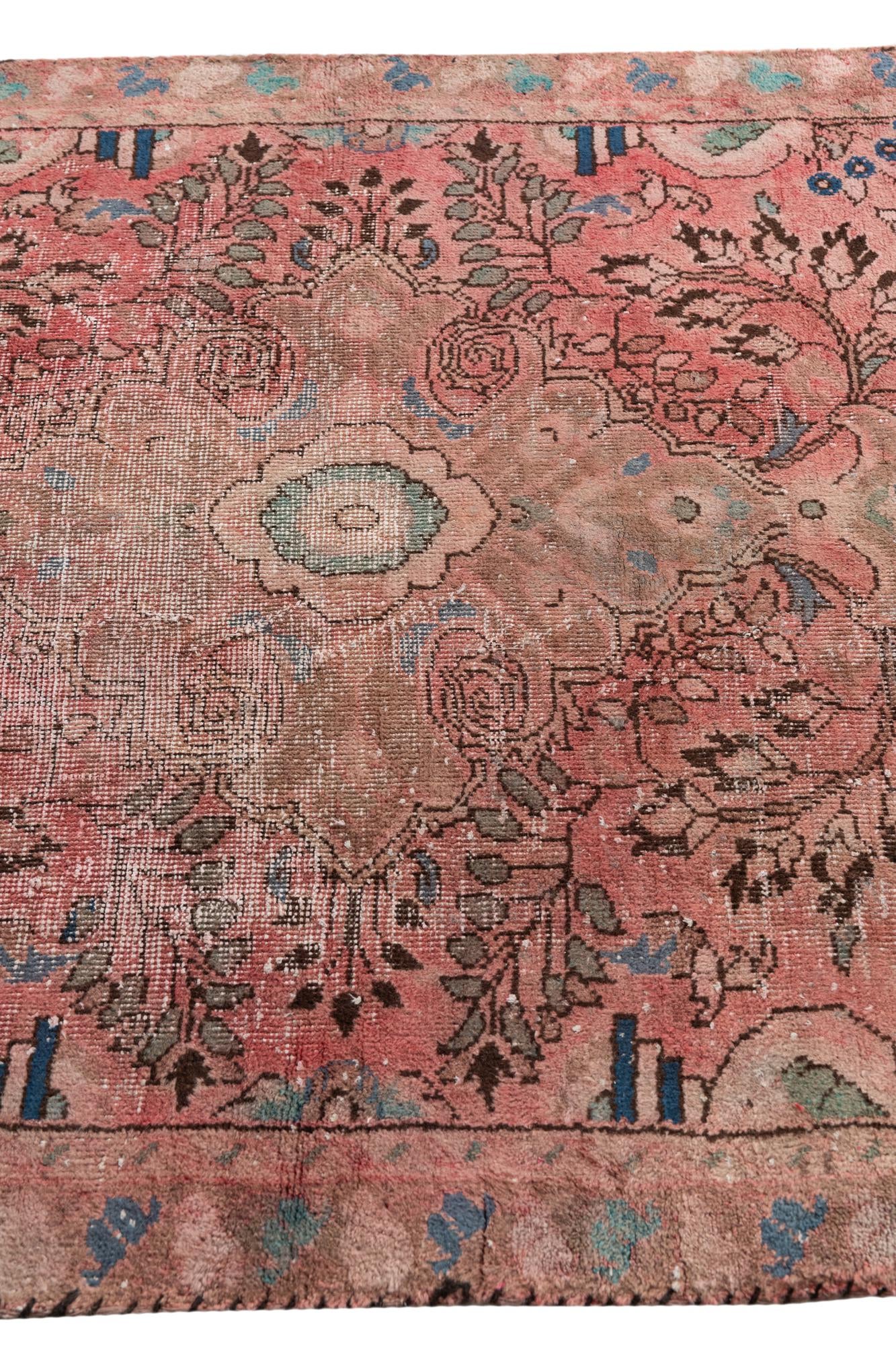 4' x 6' 3 Hand Knotted Ultra Vintage Persian Wool Rug