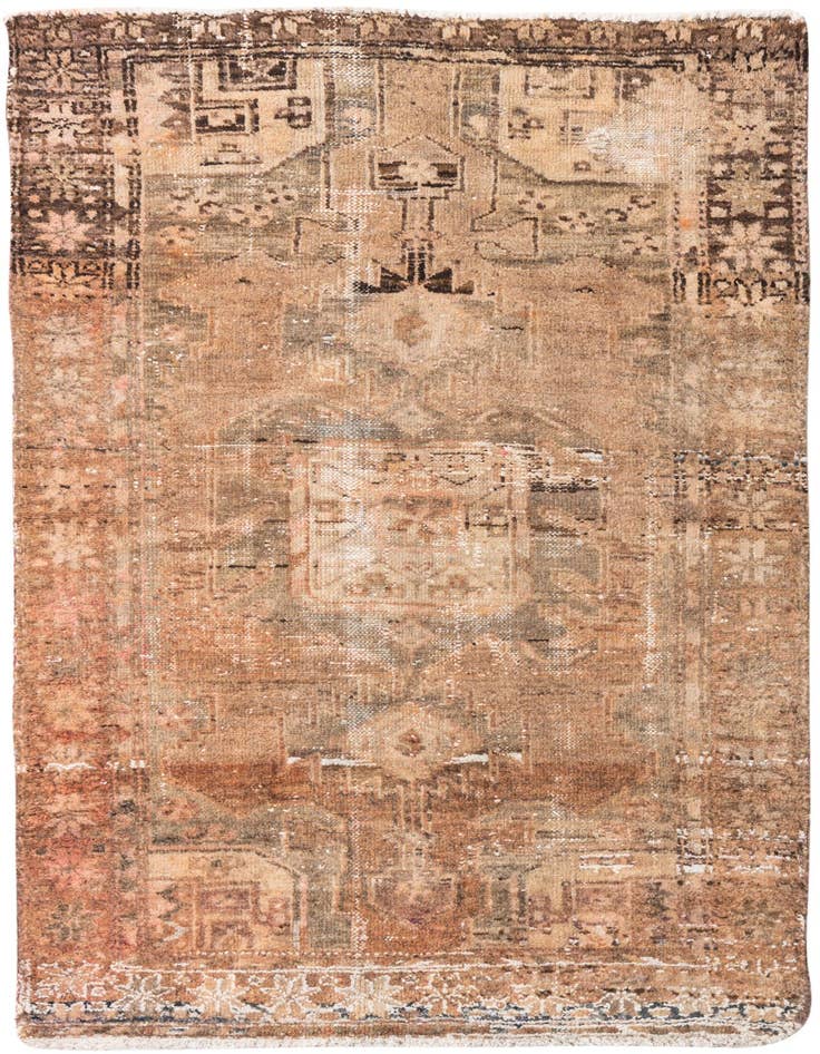 Detail image of 3' 2 x 4' 10 Hand Knotted Ultra Vintage Persian Wool Rug