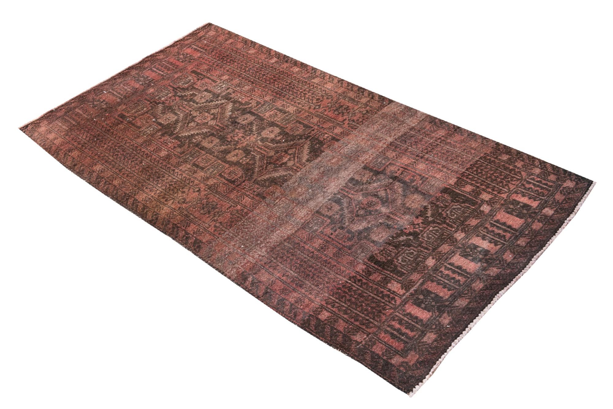 2' 9 x 5' 3 Hand Knotted Ultra Vintage Persian Wool Rug