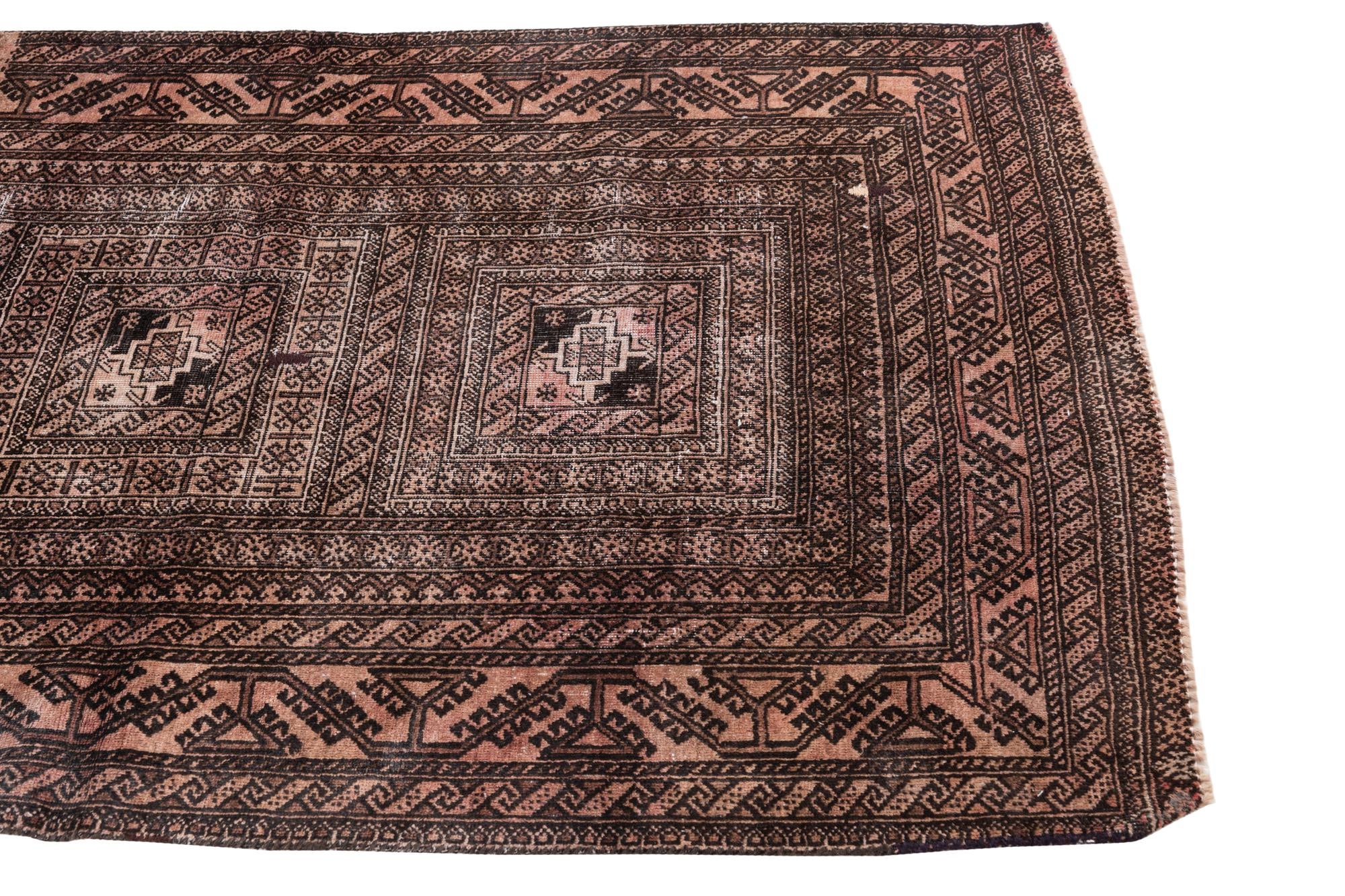 3' 7 x 6' Hand Knotted Ultra Vintage Persian Wool Rug