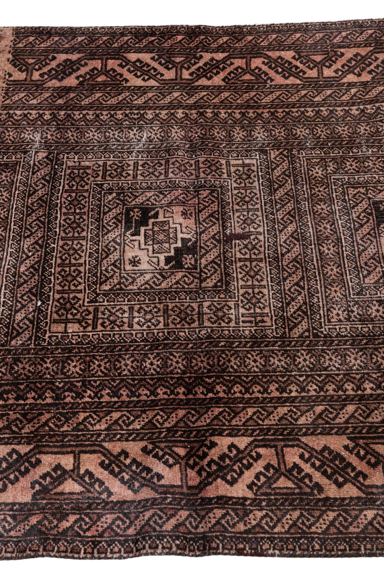3' 7 x 6' Hand Knotted Ultra Vintage Persian Wool Rug