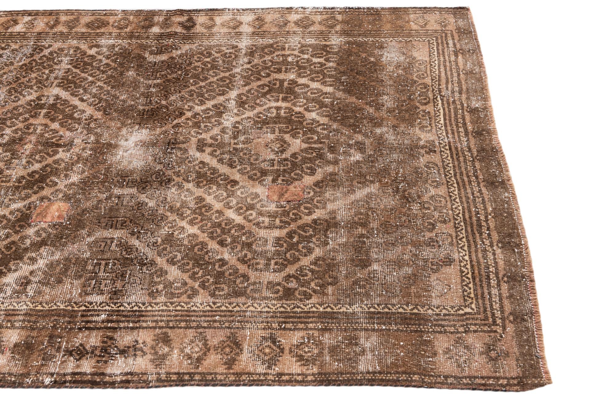 4' 10 x 7' 2 Hand Knotted Ultra Vintage Persian Wool Rug