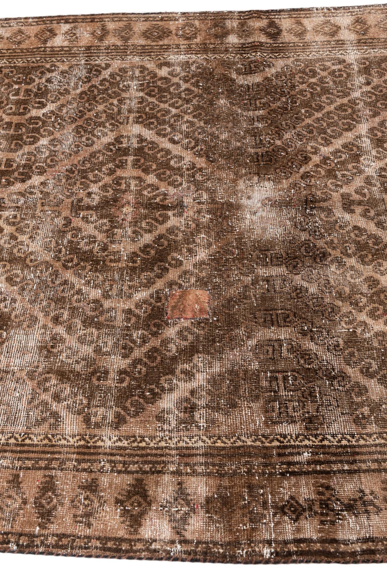 4' 10 x 7' 2 Hand Knotted Ultra Vintage Persian Wool Rug