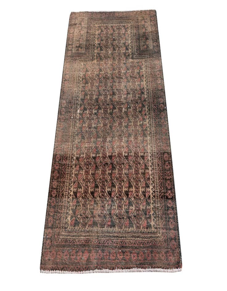 Detail image of 2' 8 x 4' 7  Hand Knotted Ultra Vintage Persian Wool Rug