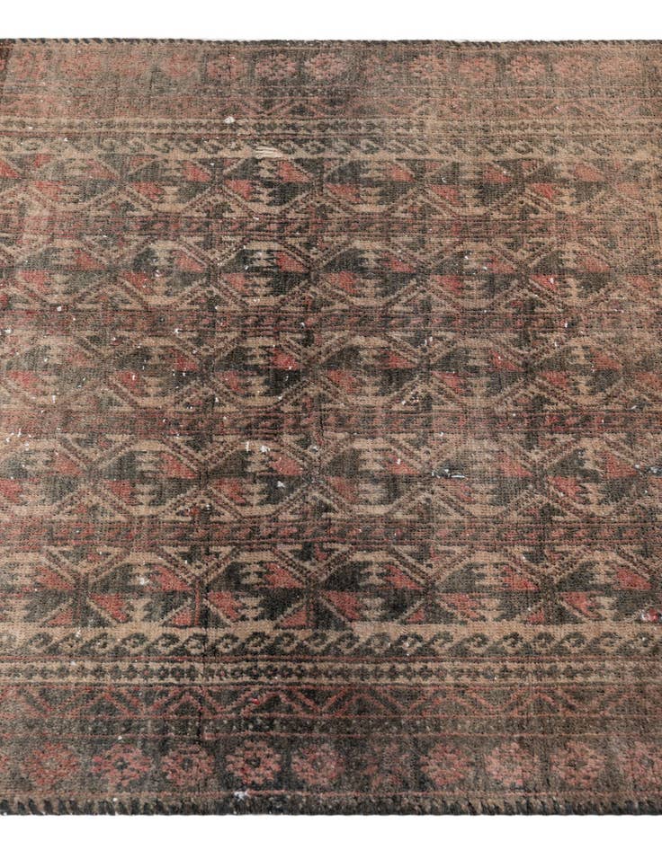Detail image of 2' 8 x 4' 7  Hand Knotted Ultra Vintage Persian Wool Rug
