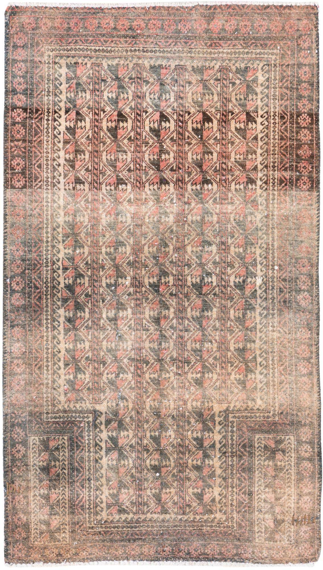 2' 8 x 4' 7 Hand Knotted Ultra Vintage Persian Wool Rug