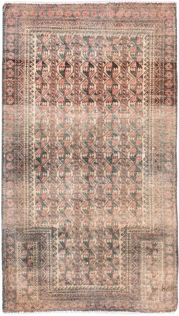 2' 8 x 4' 7 Hand Knotted Ultra Vintage Persian Wool Rug