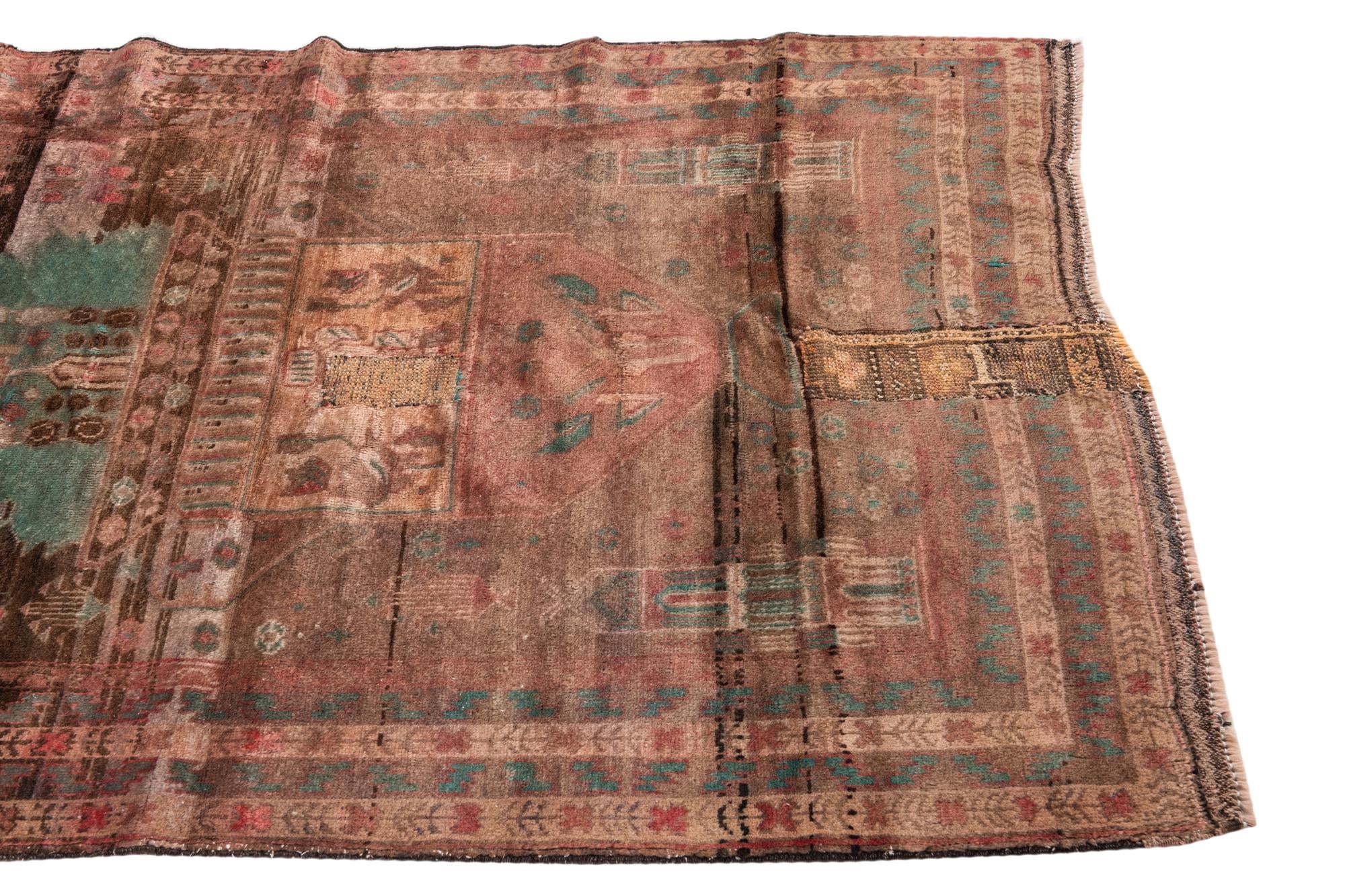 3' 8 x 5' 10 Hand Knotted Ultra Vintage Persian Wool Rug