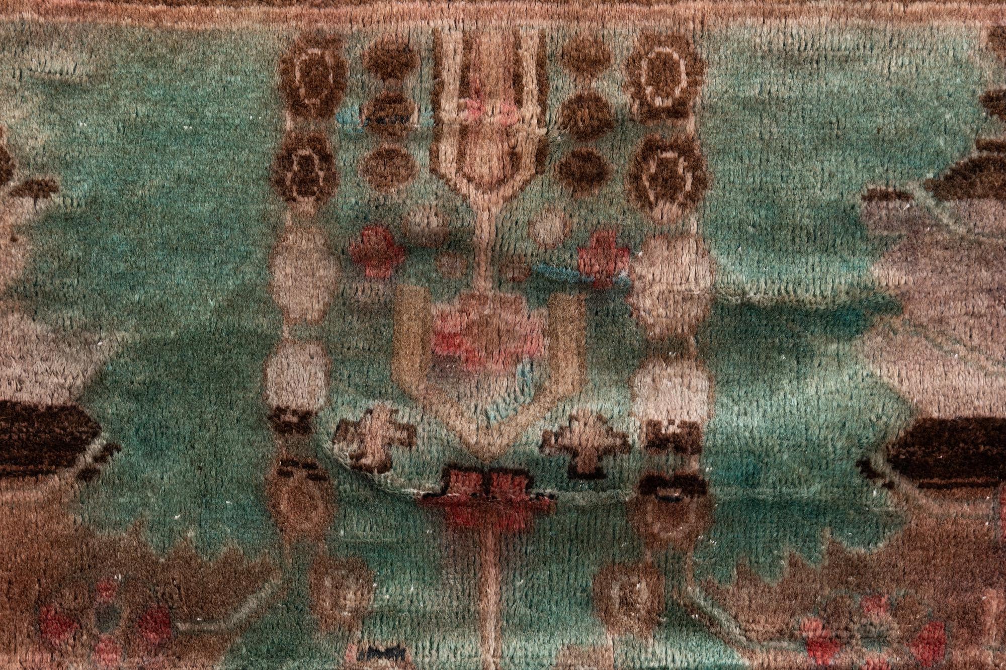 3' 8 x 5' 10 Hand Knotted Ultra Vintage Persian Wool Rug