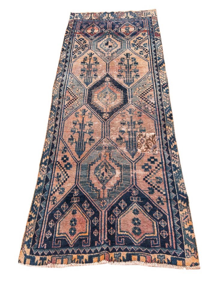 Detail image of 4' 3 x 6' 5  Hand Knotted Ultra Vintage Persian Wool Rug