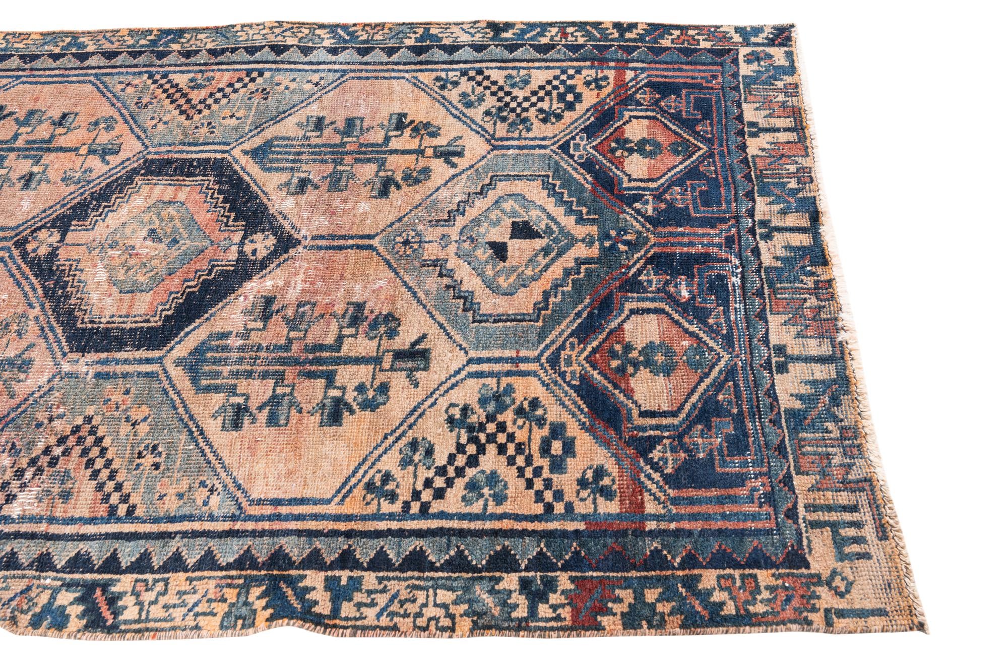 4' 3 x 6' 5 Hand Knotted Ultra Vintage Persian Wool Rug