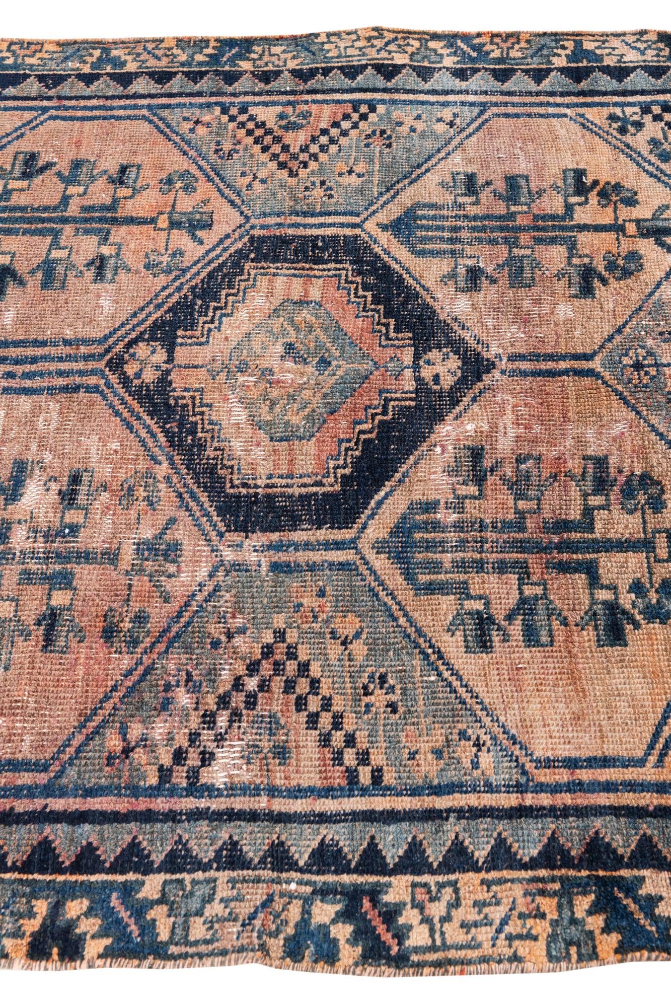 4' 3 x 6' 5 Hand Knotted Ultra Vintage Persian Wool Rug