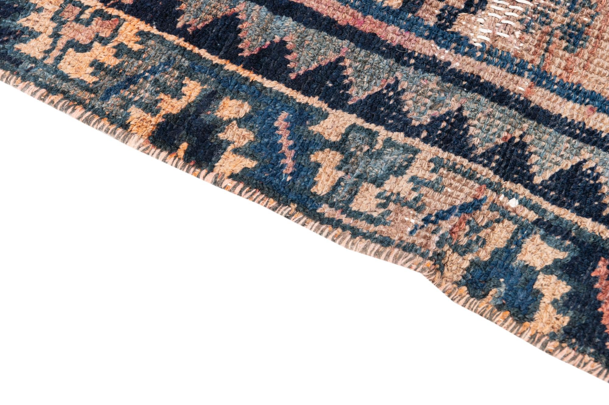 4' 3 x 6' 5 Hand Knotted Ultra Vintage Persian Wool Rug