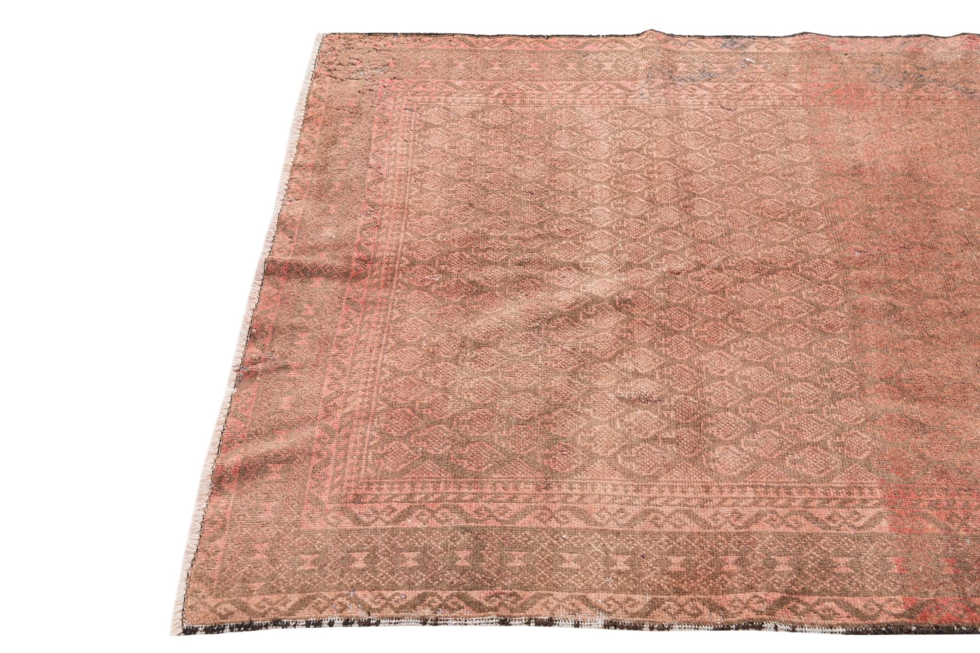 3' 10 x 6' 6 Hand Knotted Ultra Vintage Persian Wool Rug