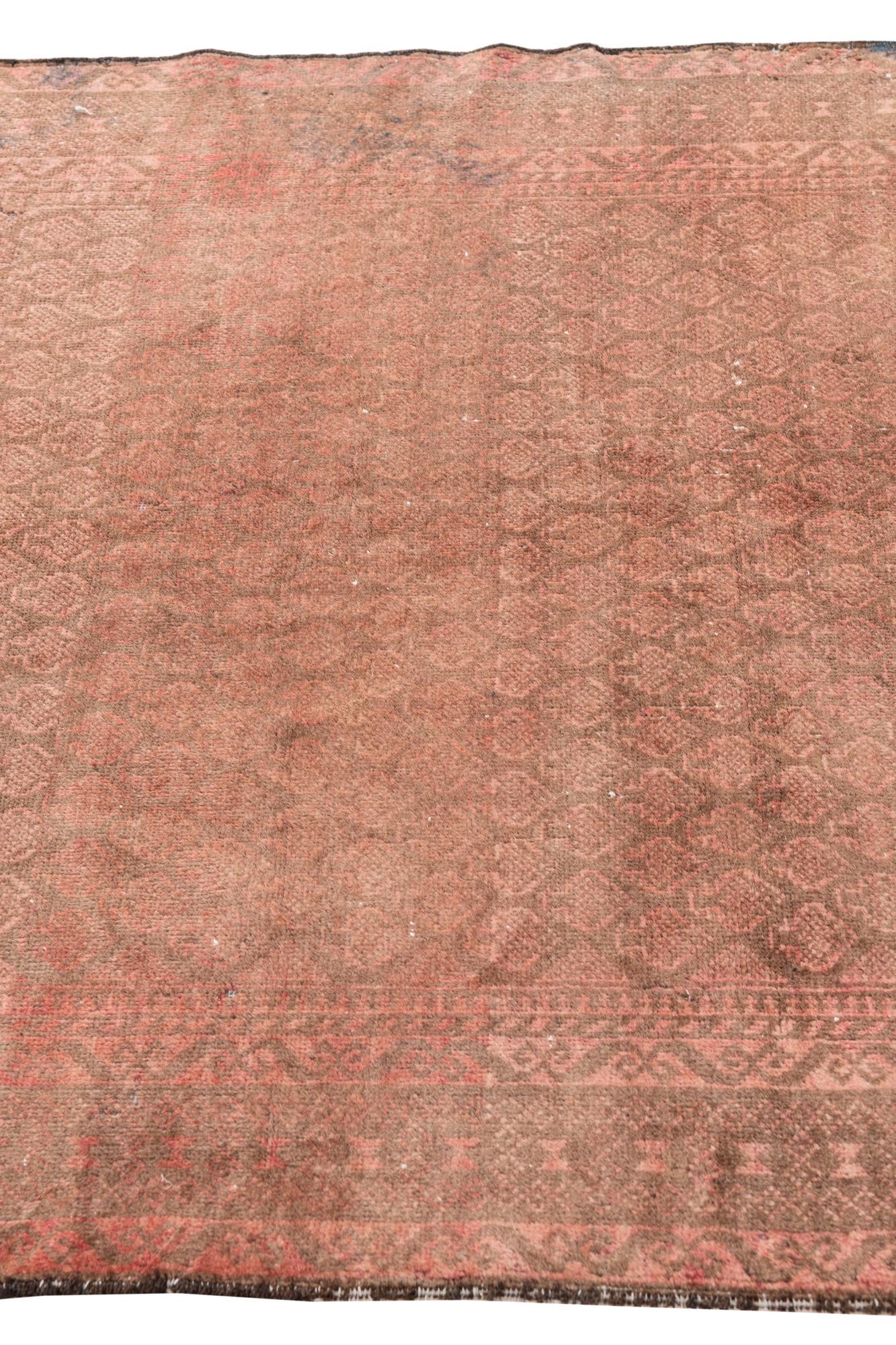 3' 10 x 6' 6 Hand Knotted Ultra Vintage Persian Wool Rug