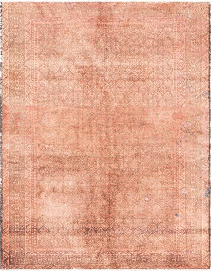 Detail image of 3' 10 x 6' 6 Hand Knotted Ultra Vintage Persian Wool Rug