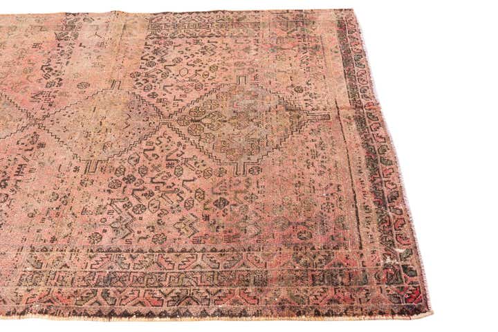 4' 9 x 6' 6 Hand Knotted Ultra Vintage Persian Wool Rug