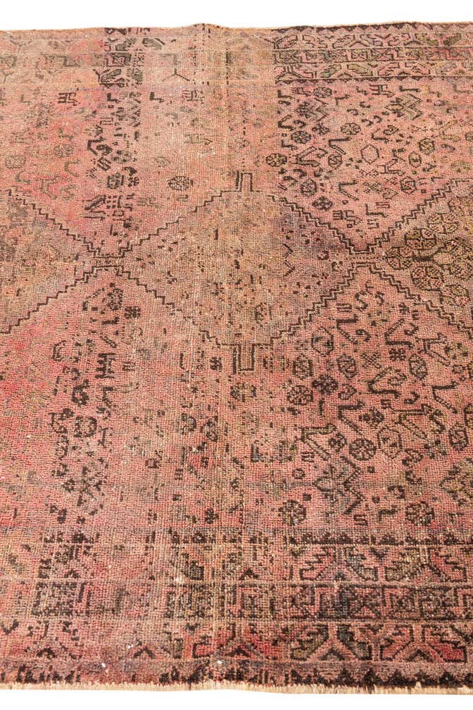 4' 9 x 6' 6 Hand Knotted Ultra Vintage Persian Wool Rug
