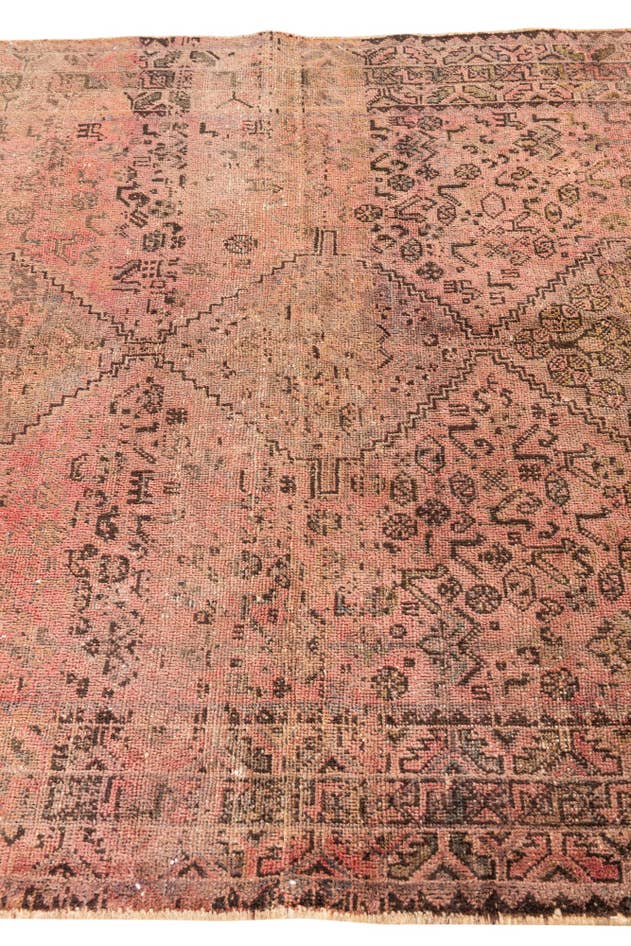 Detail image of 4' 9 x 6' 6 Hand Knotted Ultra Vintage Persian Wool Rug