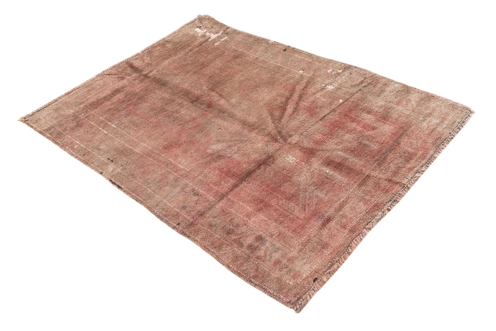 3' 2 x 4' 3 Hand Knotted Ultra Vintage Persian Wool Rug