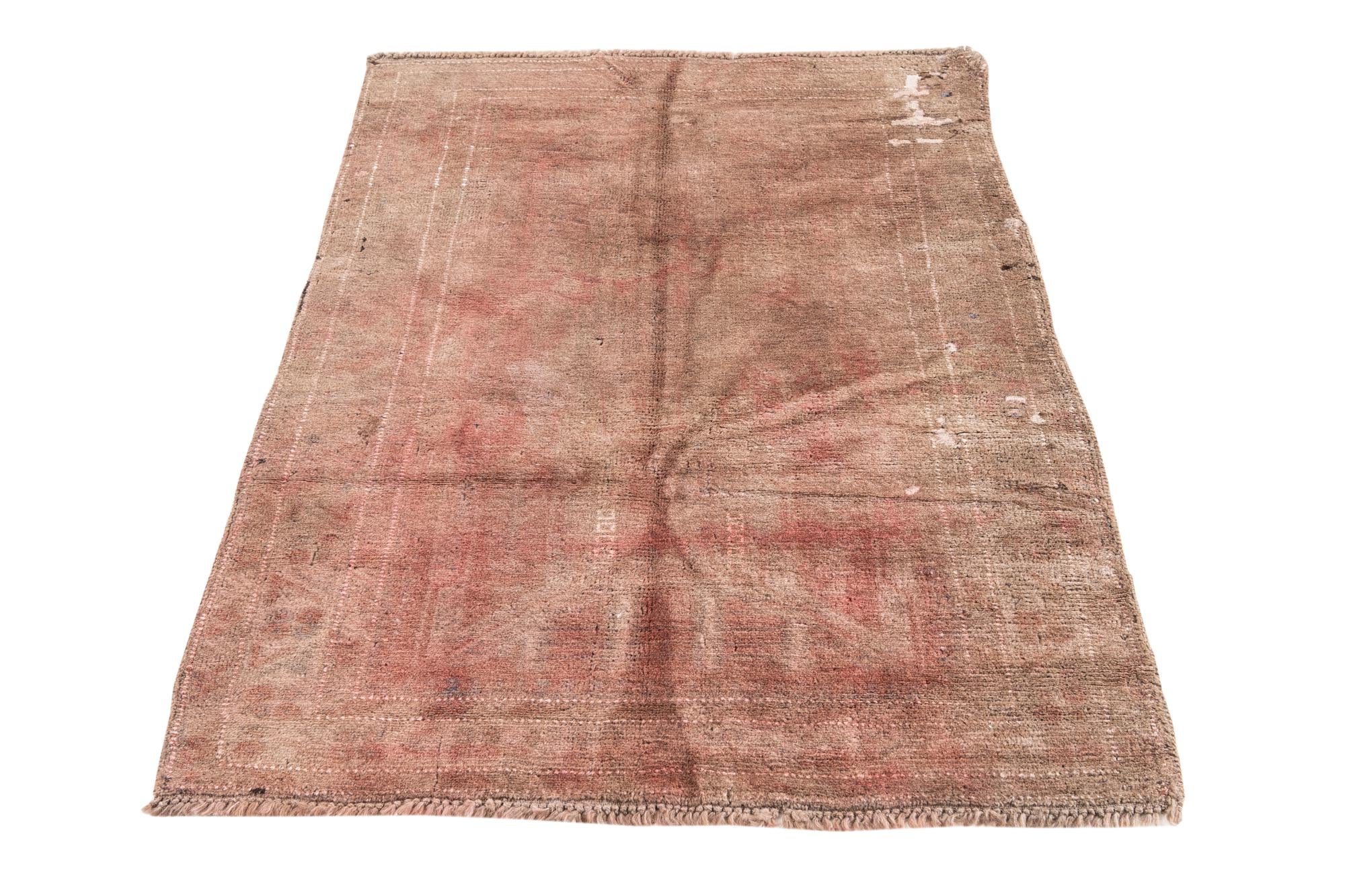 3' 2 x 4' 3 Hand Knotted Ultra Vintage Persian Wool Rug