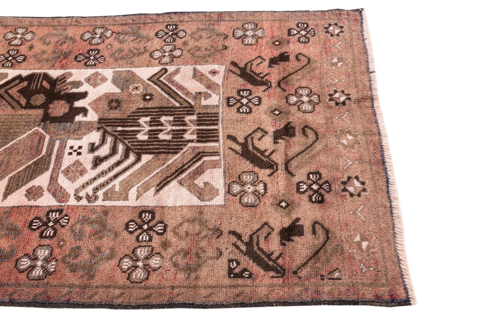 3' 6 x 6' 4 Hand Knotted Ultra Vintage Persian Wool Rug
