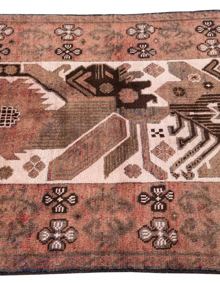 Detail image of 3' 6 x 6' 4  Hand Knotted Ultra Vintage Persian Wool Rug