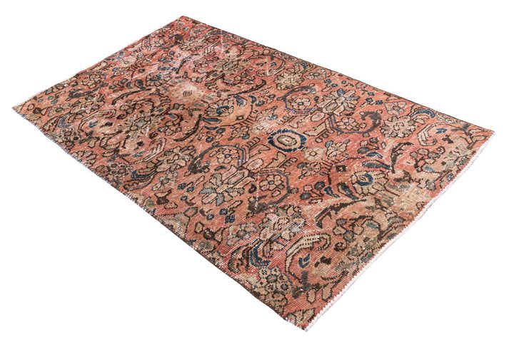 3' 6 x 5' 9 Hand Knotted Ultra Vintage Persian Wool Rug