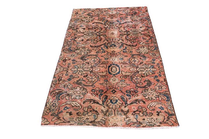 3' 6 x 5' 9 Hand Knotted Ultra Vintage Persian Wool Rug
