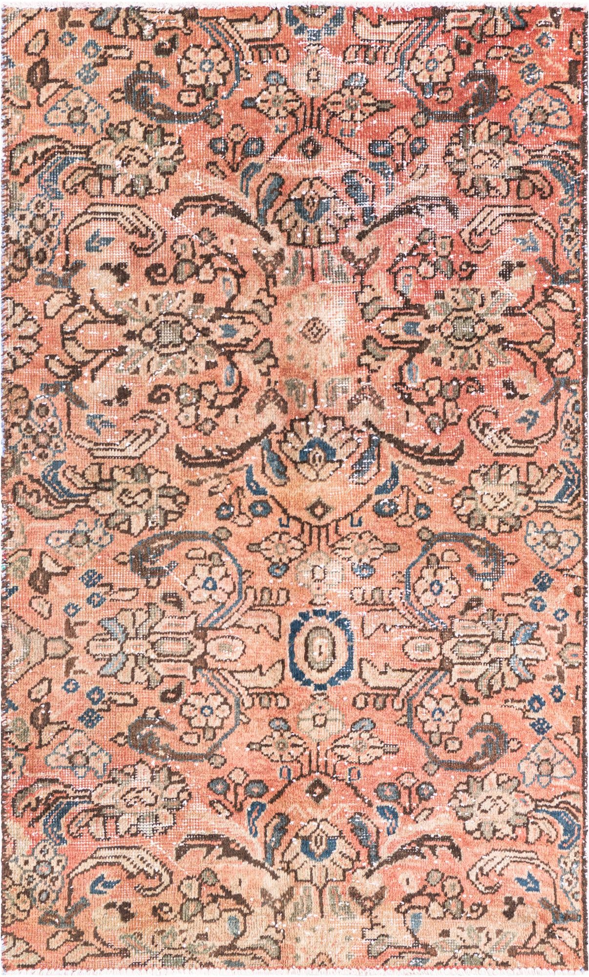 3' 6 x 5' 9 Hand Knotted Ultra Vintage Persian Wool Rug