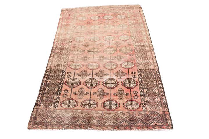 3' 5 x 5' 8 Hand Knotted Ultra Vintage Persian Wool Rug