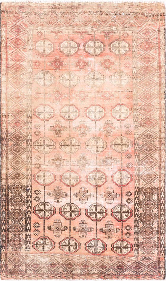 Detail image of 3' 5 x 5' 8 Hand Knotted Ultra Vintage Persian Wool Rug