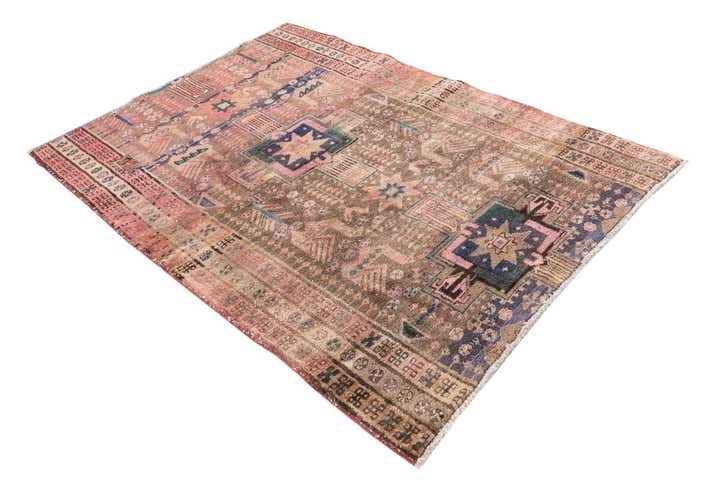 4' 1 x 5' 10 Hand Knotted Ultra Vintage Persian Wool Rug