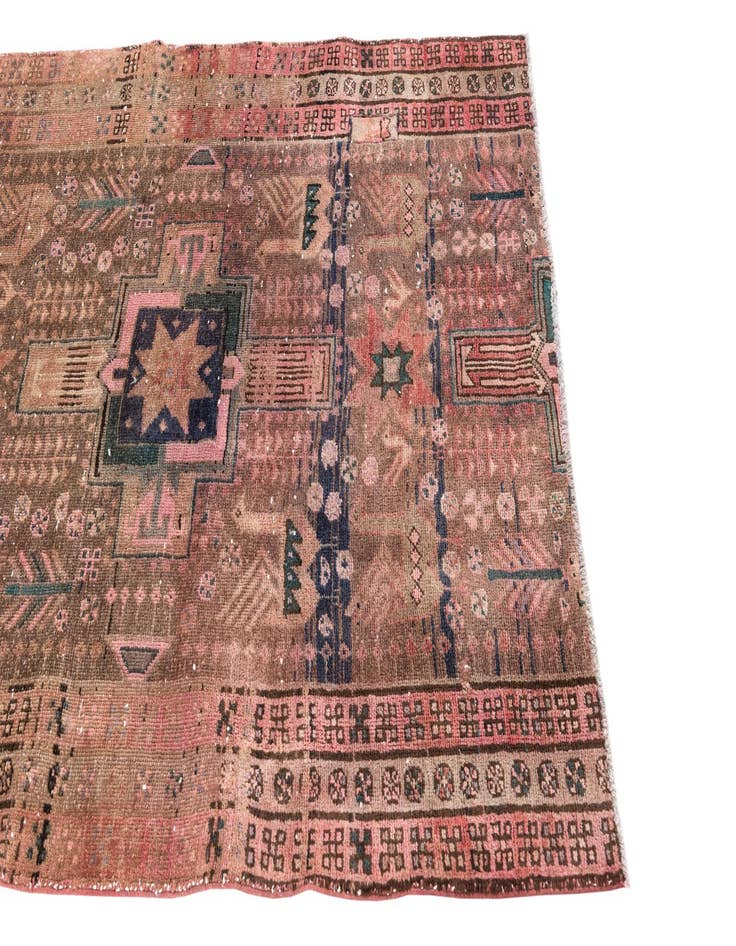 Detail image of 4' 1 x 5' 10  Hand Knotted Ultra Vintage Persian Wool Rug