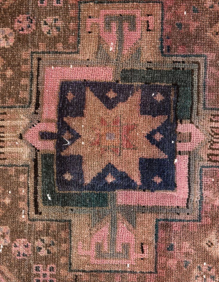 Detail image of 4' 1 x 5' 10  Hand Knotted Ultra Vintage Persian Wool Rug