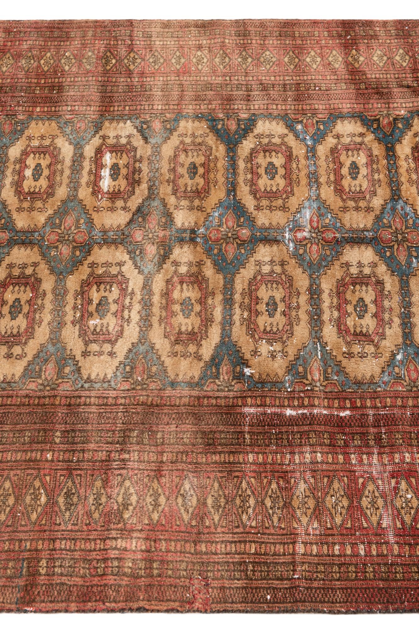 4' 1 x 5' 9 Hand Knotted Ultra Vintage Persian Wool Rug