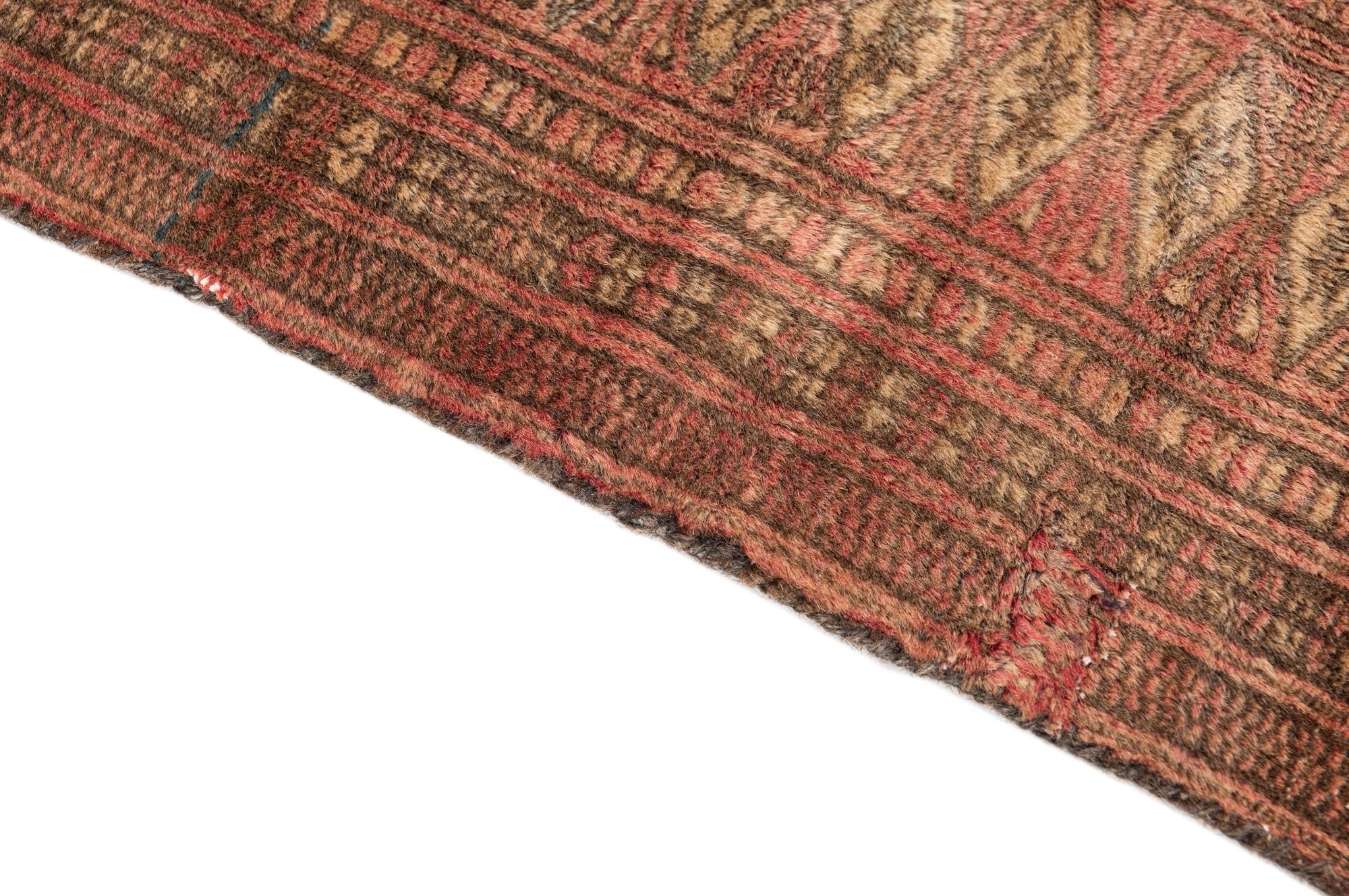 4' 1 x 5' 9 Hand Knotted Ultra Vintage Persian Wool Rug