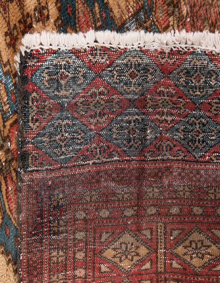 Detail image of 4' 1 x 5' 9  Hand Knotted Ultra Vintage Persian Wool Rug