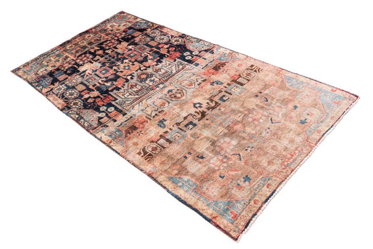 Detail image of 3' 7 x 6' 7 Hand Knotted Ultra Vintage Persian Wool Rug