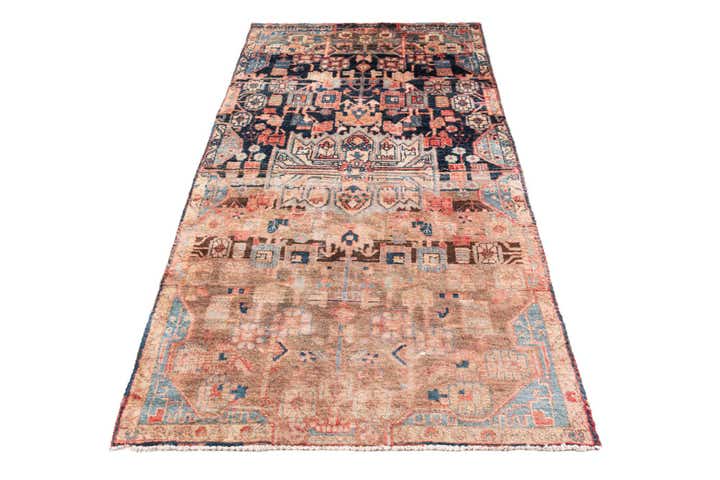 3' 7 x 6' 7 Hand Knotted Ultra Vintage Persian Wool Rug