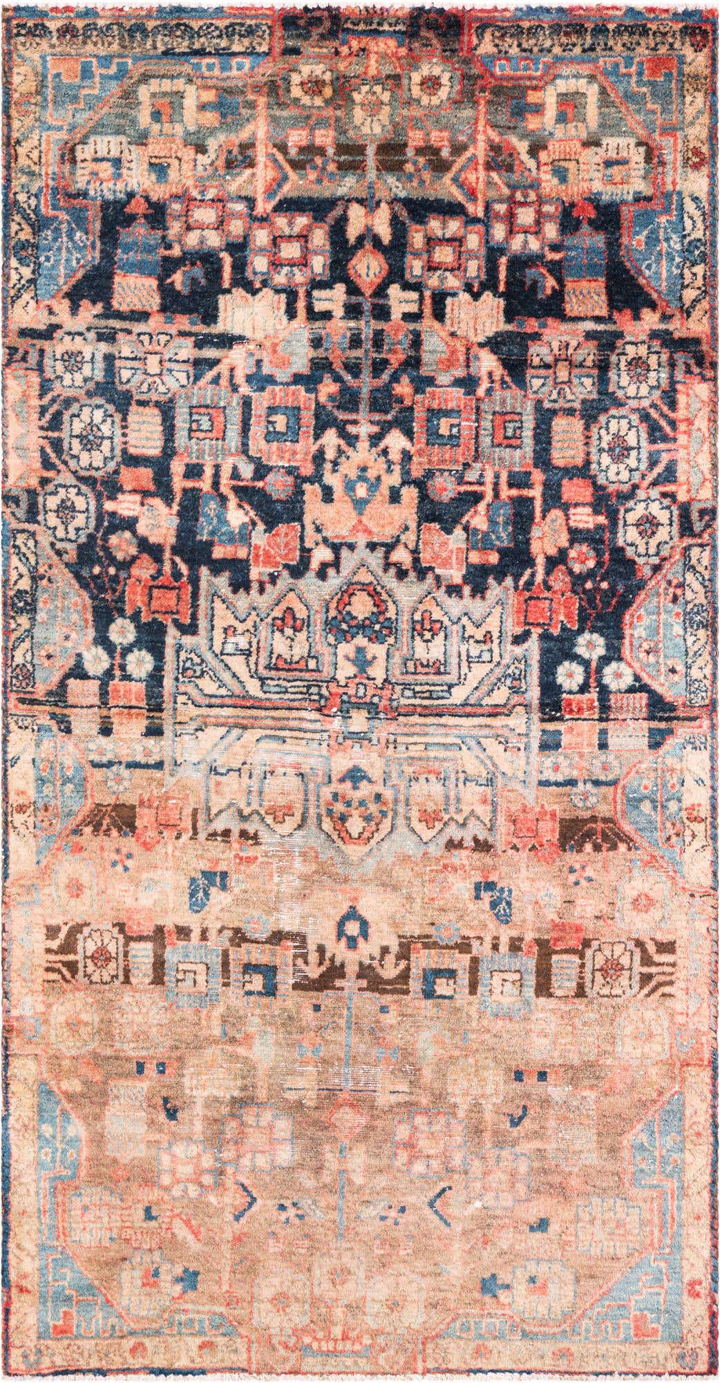 3' 7 x 6' 7 Hand Knotted Ultra Vintage Persian Wool Rug