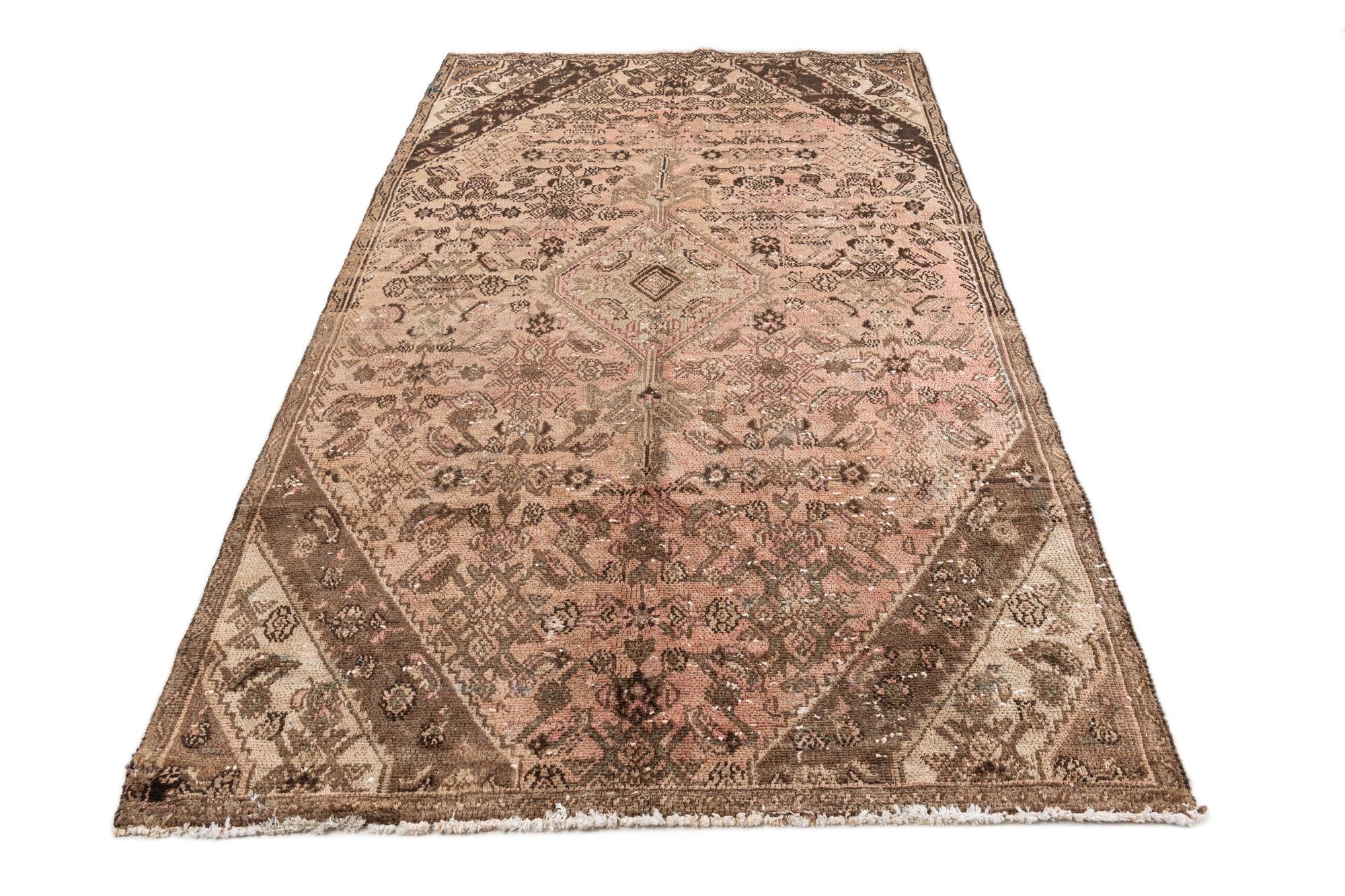 5' x 8' Hand Knotted Ultra Vintage Persian Wool Rug