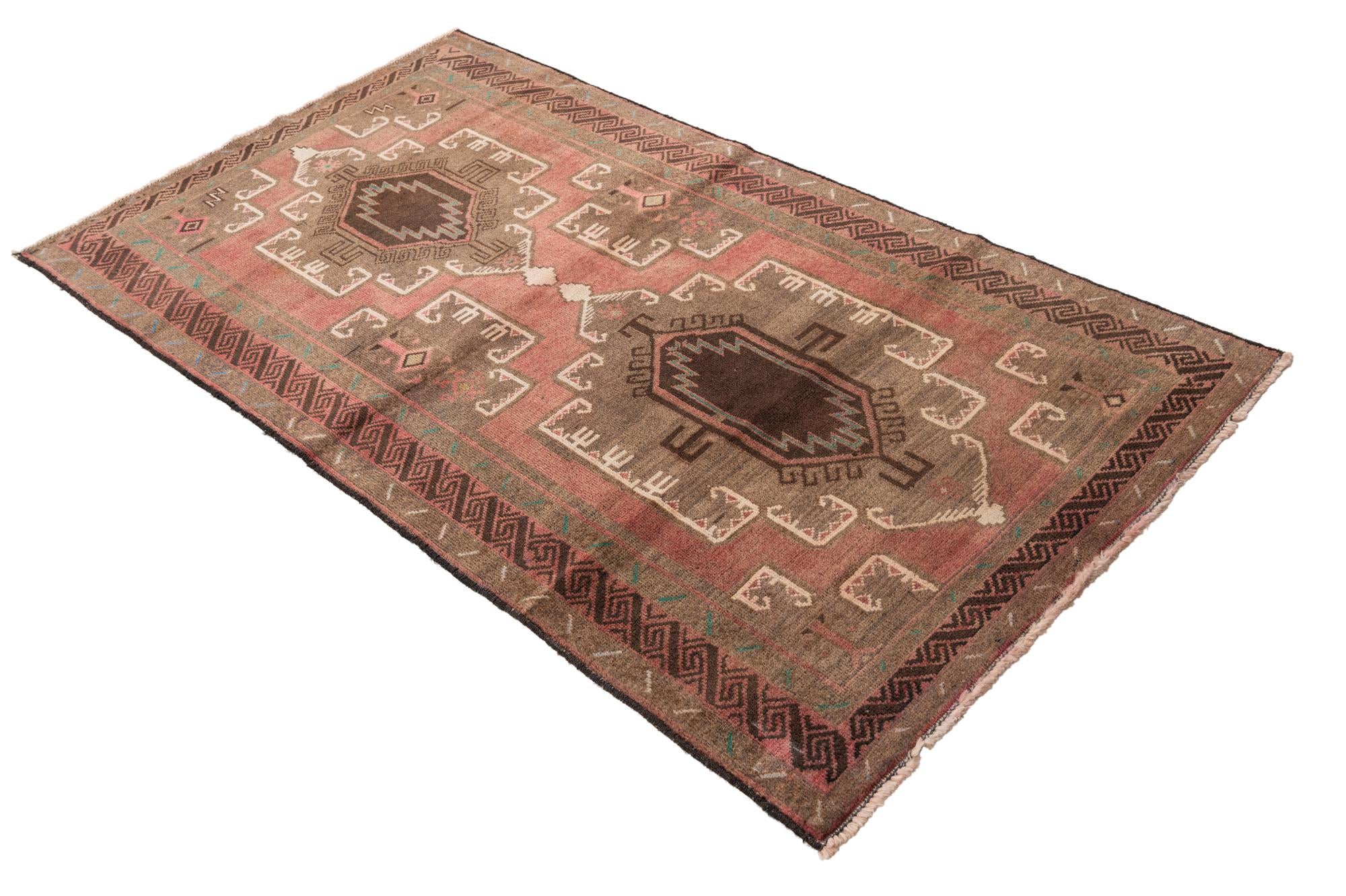 3' 6 x 6' 5 Hand Knotted Ultra Vintage Persian Wool Rug
